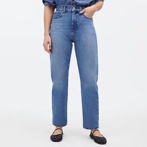 Madewell‎ 90s Straight Crop Jeans High Rise Blue Denim Size 24 CXP488606471